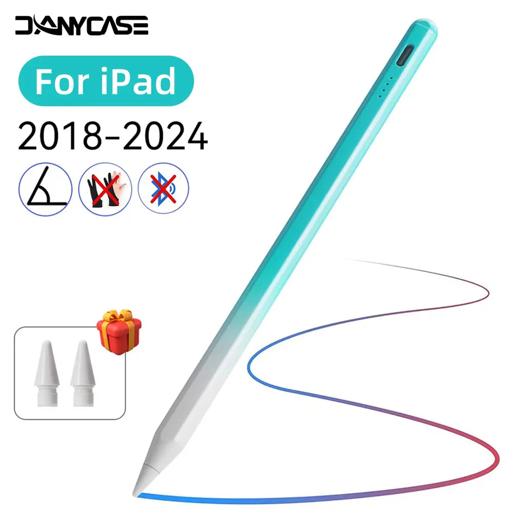 For iPad 10th Gen Stylus Pen with Palm Rejection Tilt for iPad 11th A16 9 8 7 6 5 4 Pro Air 13 11 M3 M2 M4 2025 12.9 Mini 7 6
