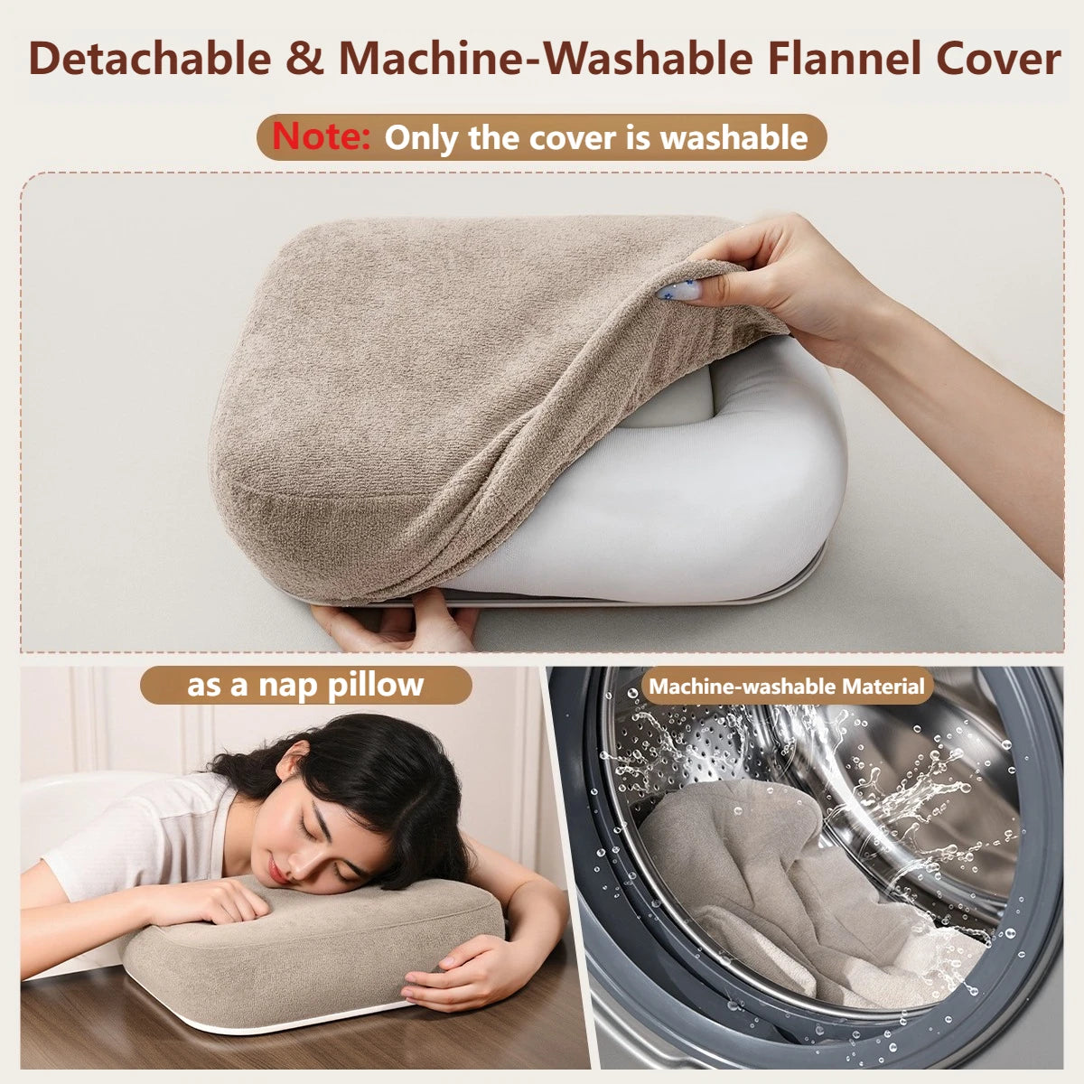 Oatsbasf Pillow Stand with Storage Space 360° Rotatable Clip Stand for 4.7-13" Phone Tablet Kindle 15" Laptop Pillow Lap Desk