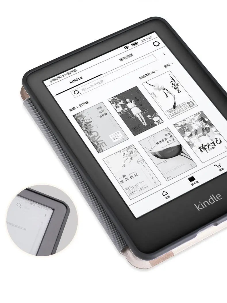 For Kindle 10th Generation Case 6'' J9G29R 2019 PU Leather Cover Wake/Sleep Soft TPU Protective Ebook Kindle Accessories Funda
