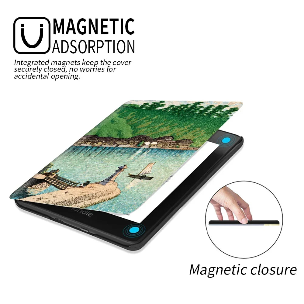For Kindle 10th Generation Case 6'' J9G29R 2019 PU Leather Cover Wake/Sleep Soft TPU Protective Ebook Kindle Accessories Funda