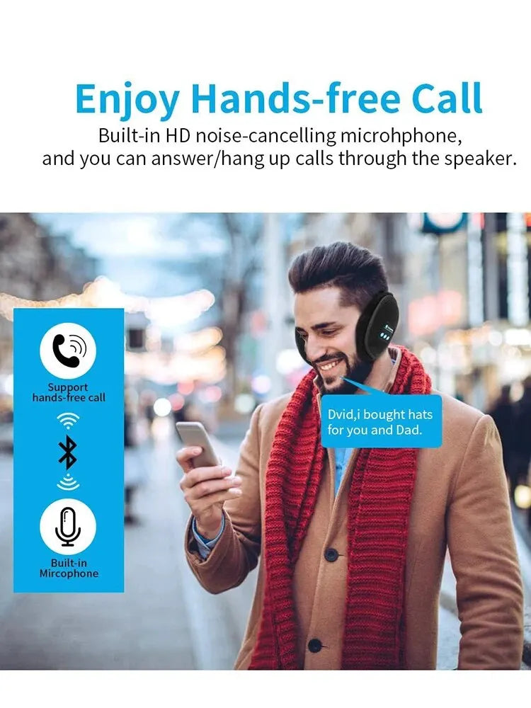 Wireless Earmuffs, Headphones Warmer Ear Muffs,Wireless Headphones Earmuffs Bluetooth Music Earmuffs Intelligent Wireless Music