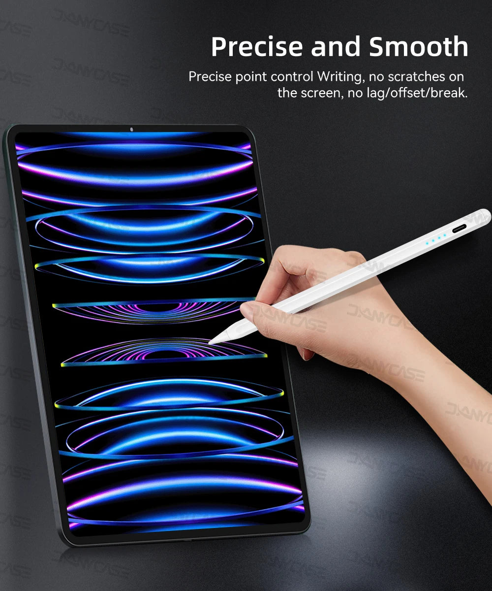 For iPad 10th Gen Stylus Pen with Palm Rejection Tilt for iPad 11th A16 9 8 7 6 5 4 Pro Air 13 11 M3 M2 M4 2025 12.9 Mini 7 6