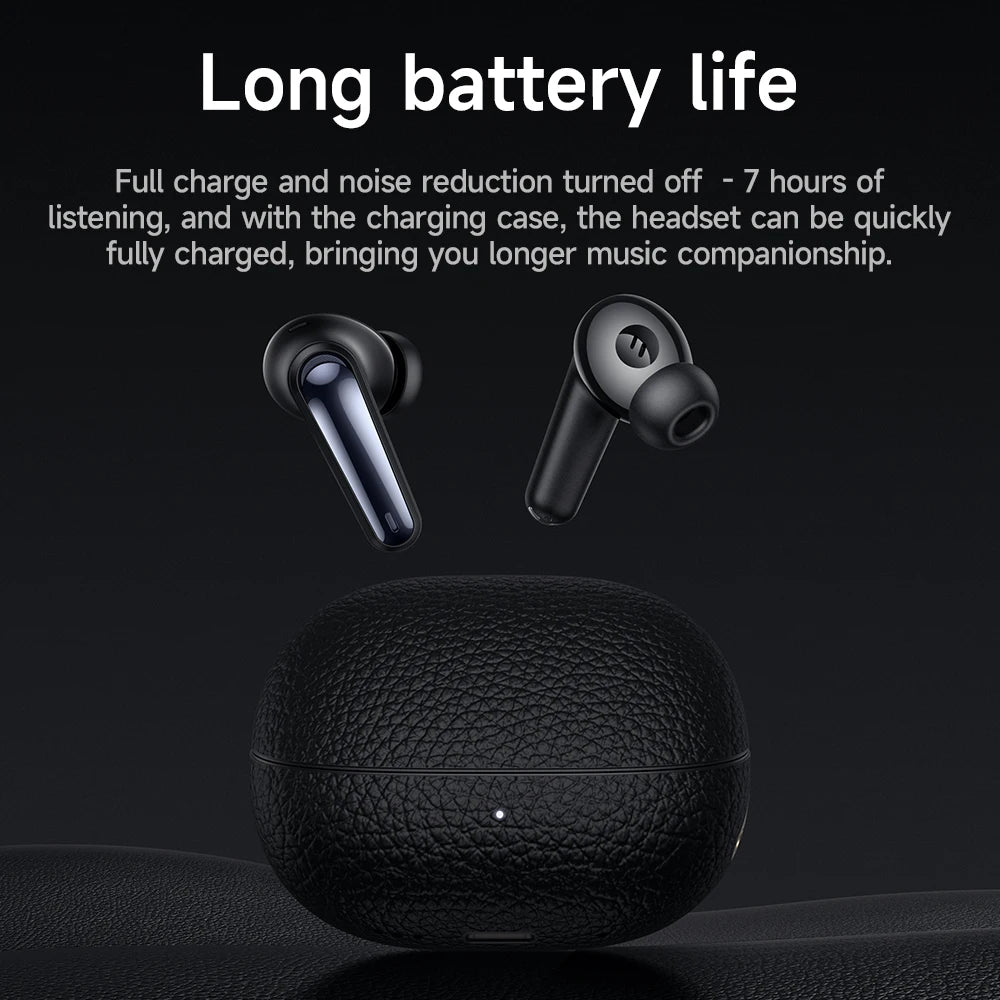 HOCO EQ23 Plus ANC+ENC Noise Reduction Bluetooth 5.4 Wireless Earphones HiFi Audio Earbuds Type-C Charging Box 4 Mics Headsets