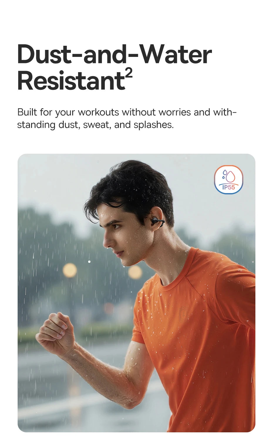 Baseus BC1 Ear Clip Earbuds Open Ear Wireless Earphones Bluetooth 6.0 Clip On Sports Headphones 4-Mics Super Bass IP55 Ear buds