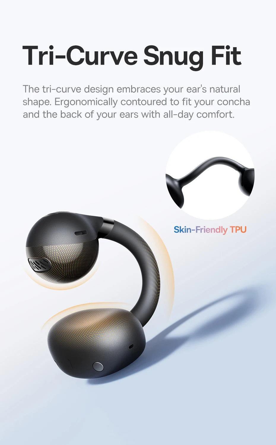 Baseus BC1 Ear Clip Earbuds Open Ear Wireless Earphones Bluetooth 6.0 Clip On Sports Headphones 4-Mics Super Bass IP55 Ear buds
