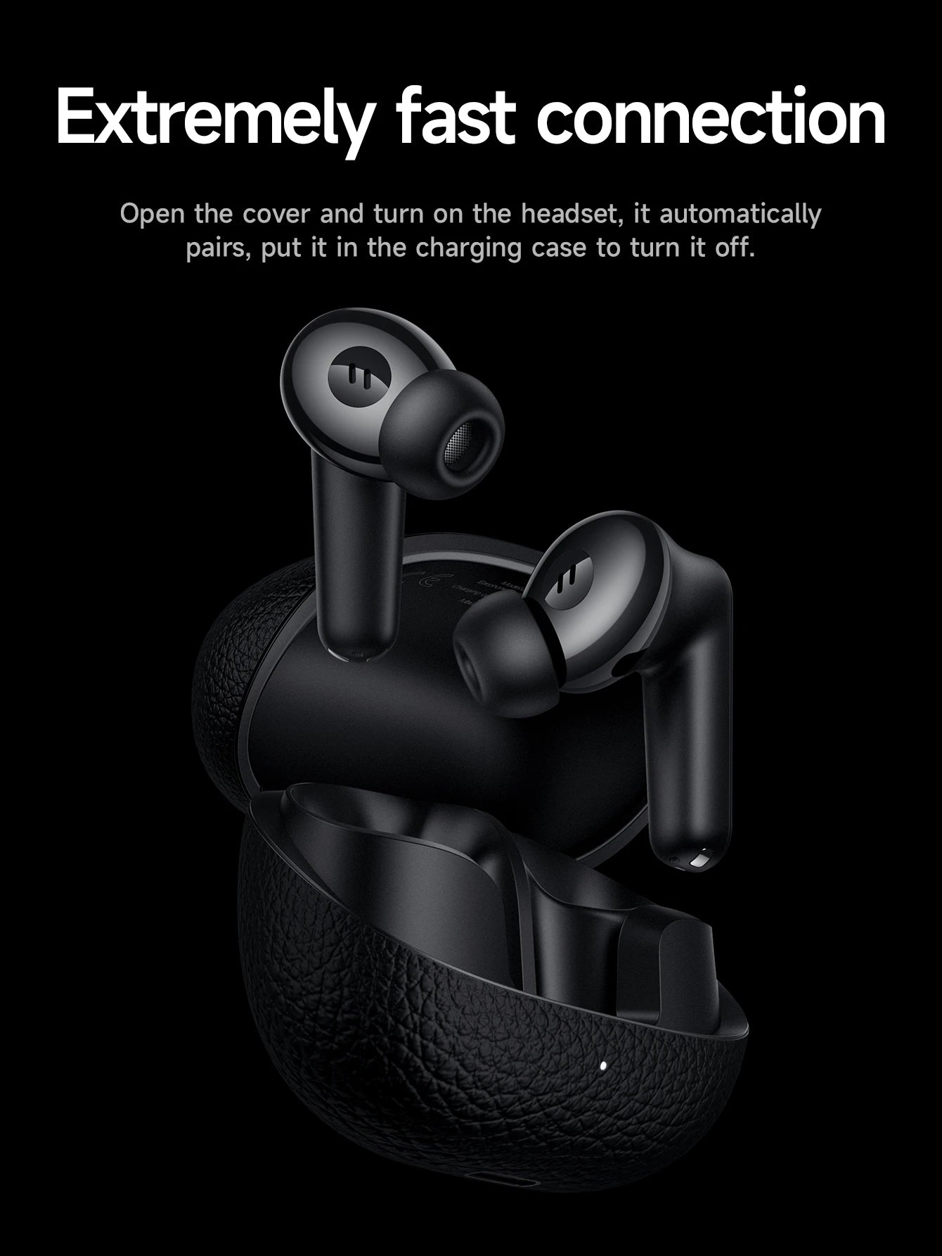 HOCO EQ23 Plus ANC+ENC Noise Reduction Bluetooth 5.4 Wireless Earphones HiFi Audio Earbuds Type-C Charging Box 4 Mics Headsets