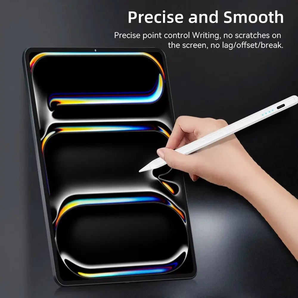 For iPad 10th Gen Stylus Pen with Palm Rejection Tilt for iPad 11th A16 9 8 7 6 5 4 Pro Air 13 11 M3 M2 M4 2025 12.9 Mini 7 6