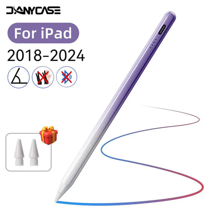 For iPad 10th Gen Stylus Pen with Palm Rejection Tilt for iPad 11th A16 9 8 7 6 5 4 Pro Air 13 11 M3 M2 M4 2025 12.9 Mini 7 6