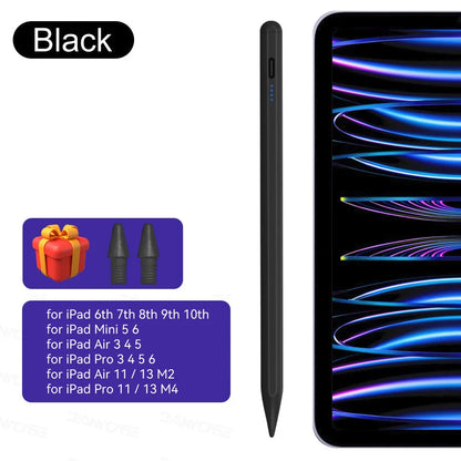 For iPad 10th Gen Stylus Pen with Palm Rejection Tilt for iPad 11th A16 9 8 7 6 5 4 Pro Air 13 11 M3 M2 M4 2025 12.9 Mini 7 6