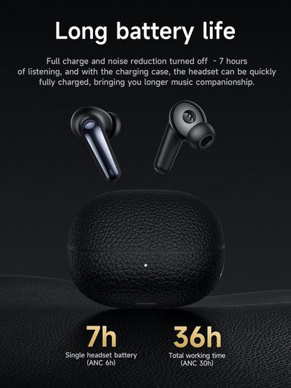 HOCO EQ23 Plus ANC+ENC Noise Reduction Bluetooth 5.4 Wireless Earphones HiFi Audio Earbuds Type-C Charging Box 4 Mics Headsets